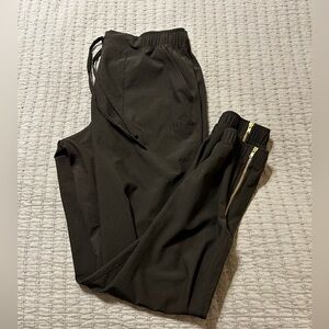 Albion Fit Jogger Small Black Jetsetter Elastic Zip Ankle Drawstring